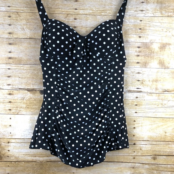 Merona Other - Merona Polkadot Skirt Swimsuit Sz M